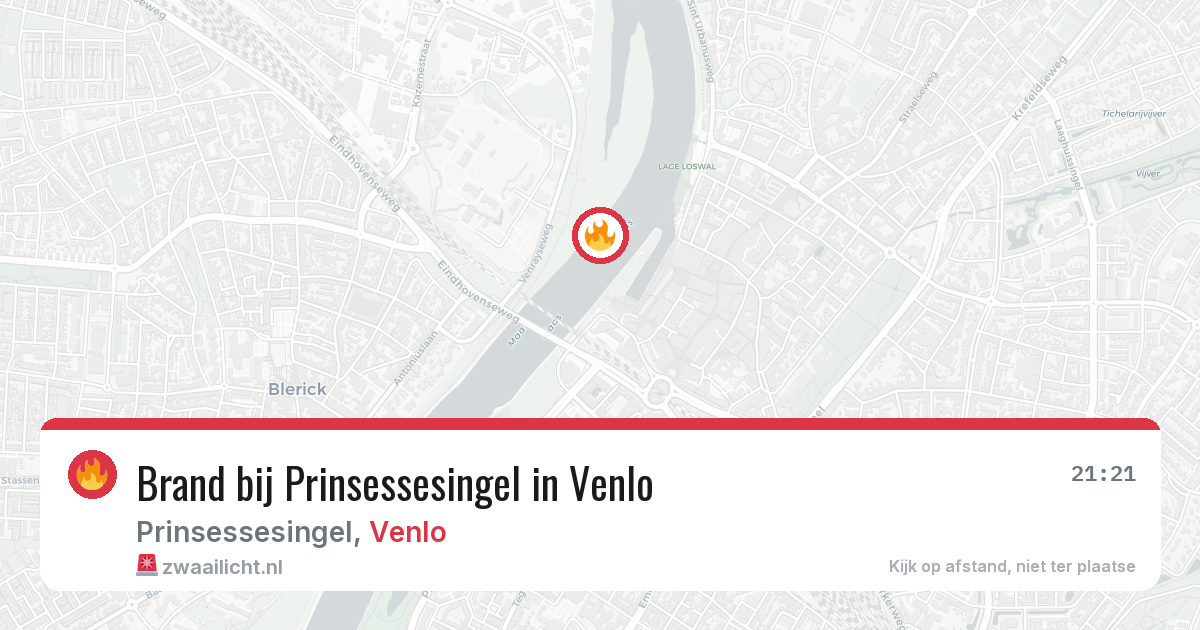 Brand bij Prinsessesingel in Venlo — 4 jul 2026