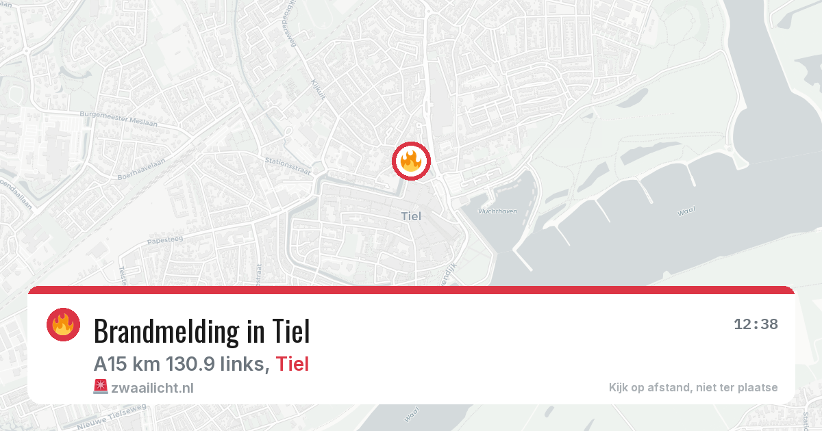 Brandmelding in Tiel — 12 jul 2026