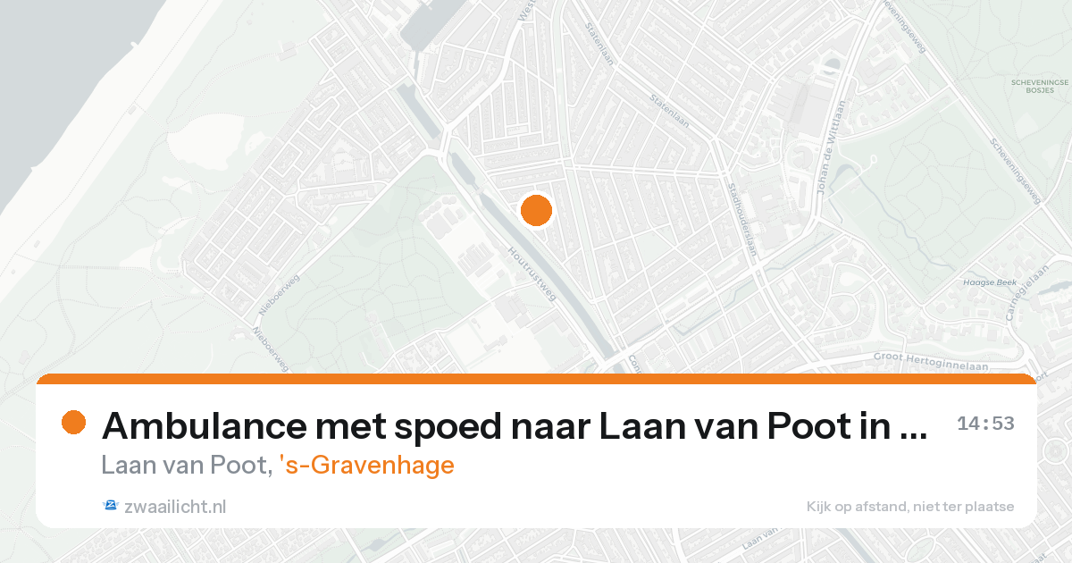 Ambulance met spoed naar Laan van Poot in 's-Gravenhage — 28 mei 2026