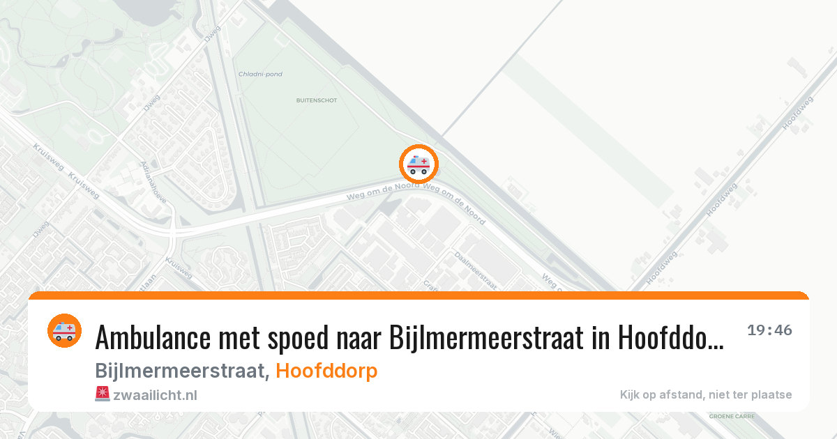 Ambulance met spoed naar Bijlmermeerstraat in Hoofddorp — 9 apr 2026