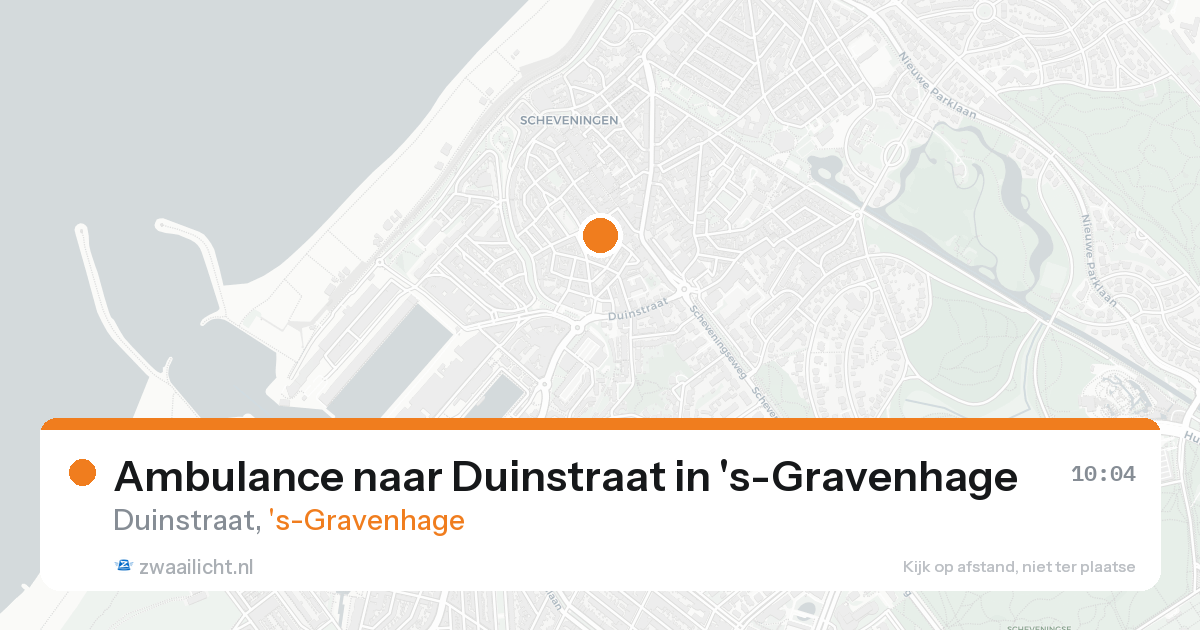 Ambulance naar Duinstraat in 's-Gravenhage — 18 aug 2026