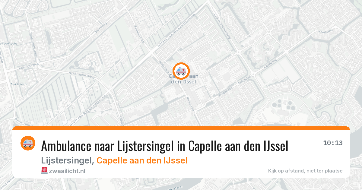 Ambulance naar Lijstersingel in Capelle aan den IJssel — 1 aug 2026