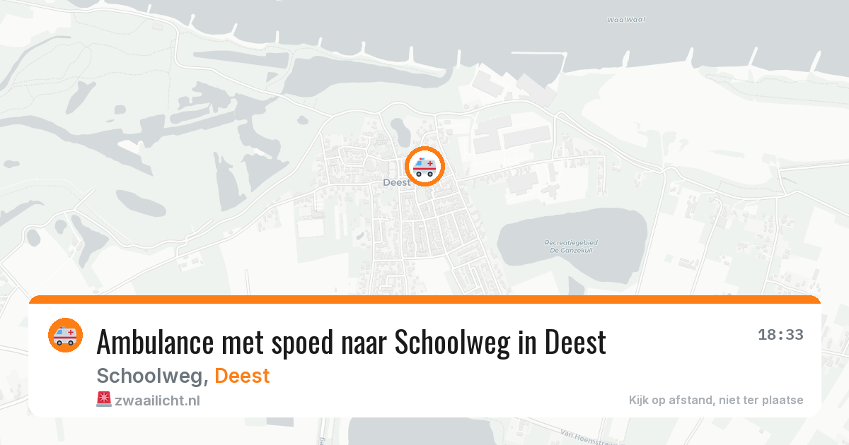 Ambulance met spoed naar Schoolweg in Deest — 26 mei 2026