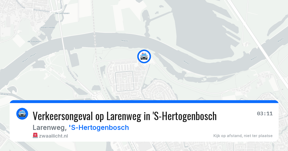 Verkeersongeval op Larenweg in 'S-Hertogenbosch — 31 jul 2026