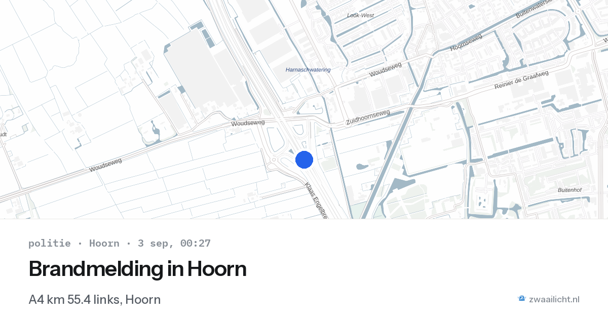 Brandmelding in Hoorn — 2 sep 2026