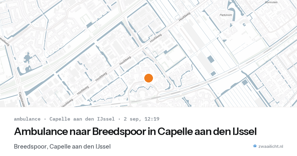 Ambulance naar Breedspoor in Capelle aan den IJssel — 2 sep 2026