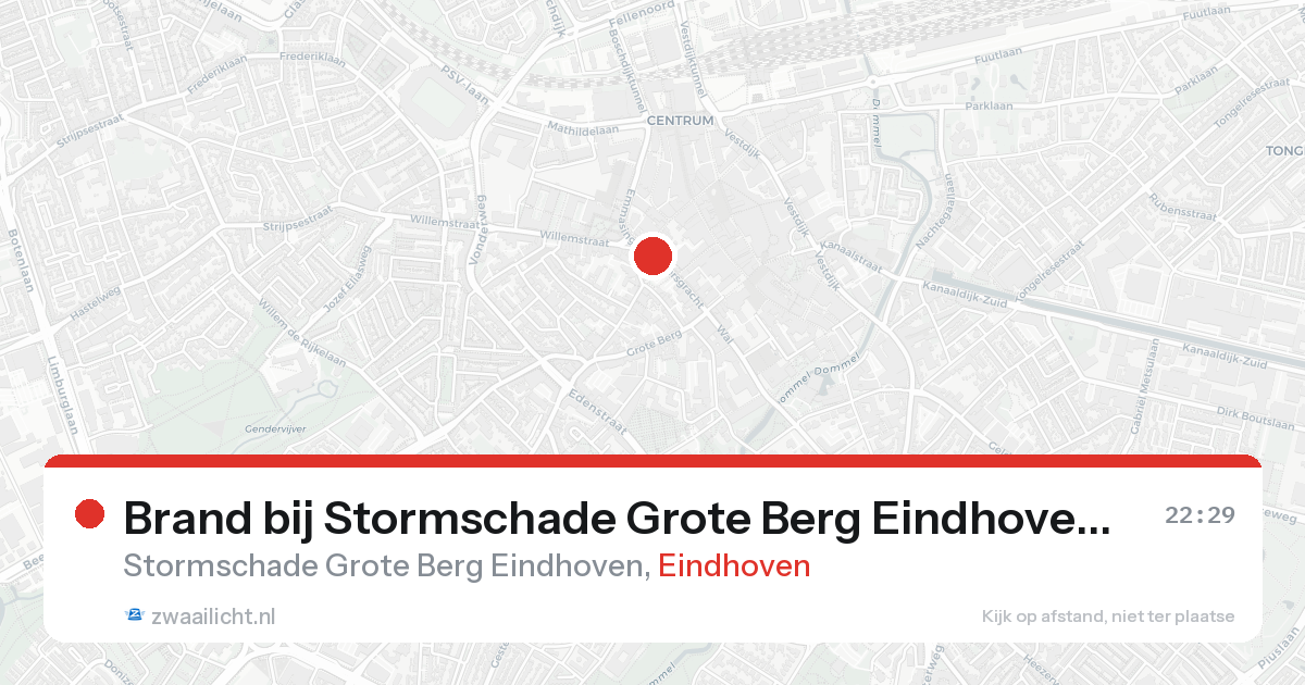 Brand bij Stormschade Grote Berg Eindhoven in Eindhoven — 25 aug 2026
