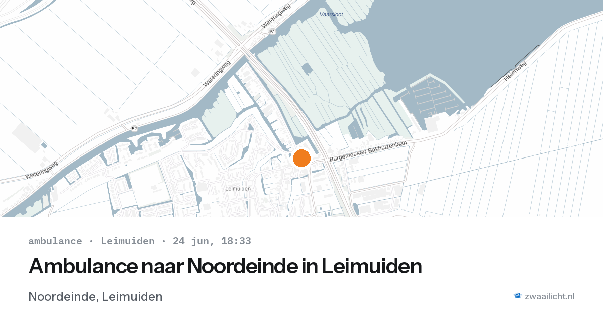 Ambulance naar Noordeinde in Leimuiden — 31 mrt 2026