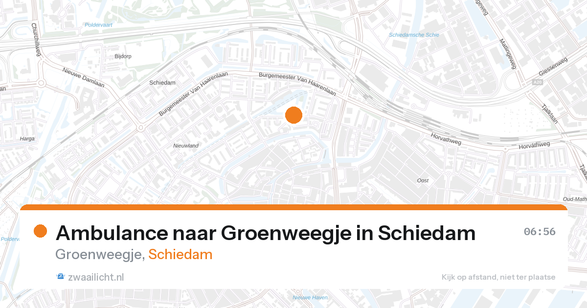 Ambulance naar Groenweegje in Schiedam — 28 aug 2026