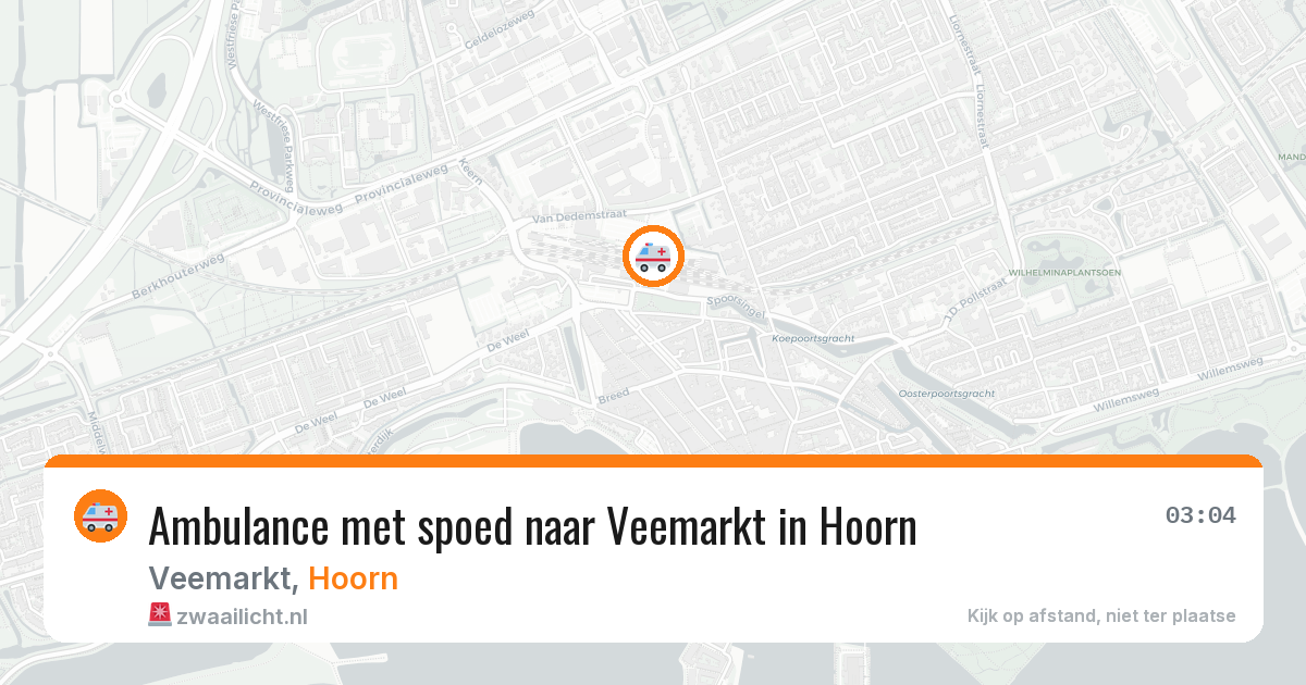 Ambulance met spoed naar Veemarkt in Hoorn — 30 mei 2026