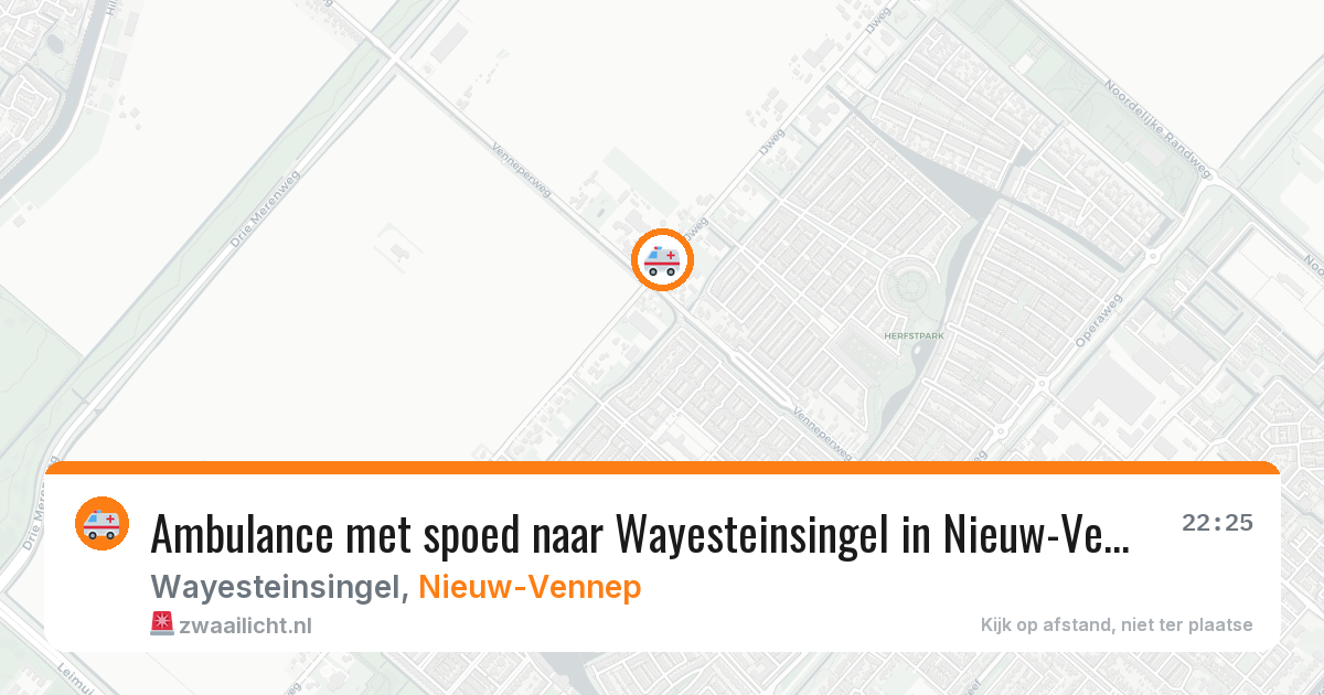 Ambulance met spoed naar Wayesteinsingel in Nieuw-Vennep — 3 aug 2026