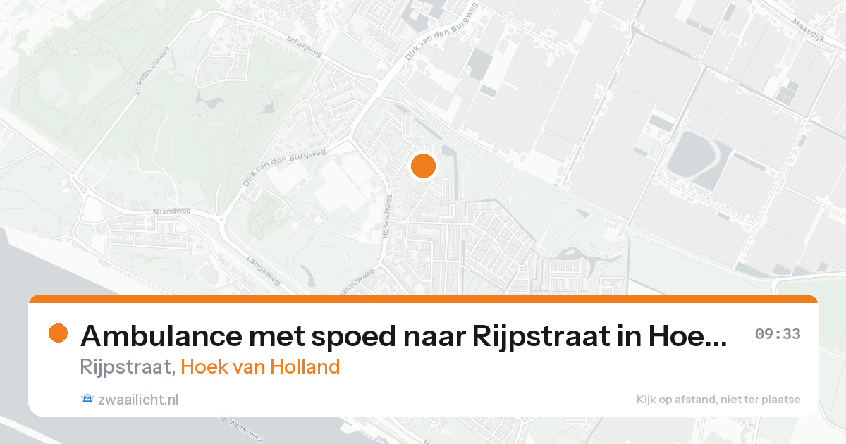 Ambulance met spoed naar Rijpstraat in Hoek van Holland — 17 aug 2026