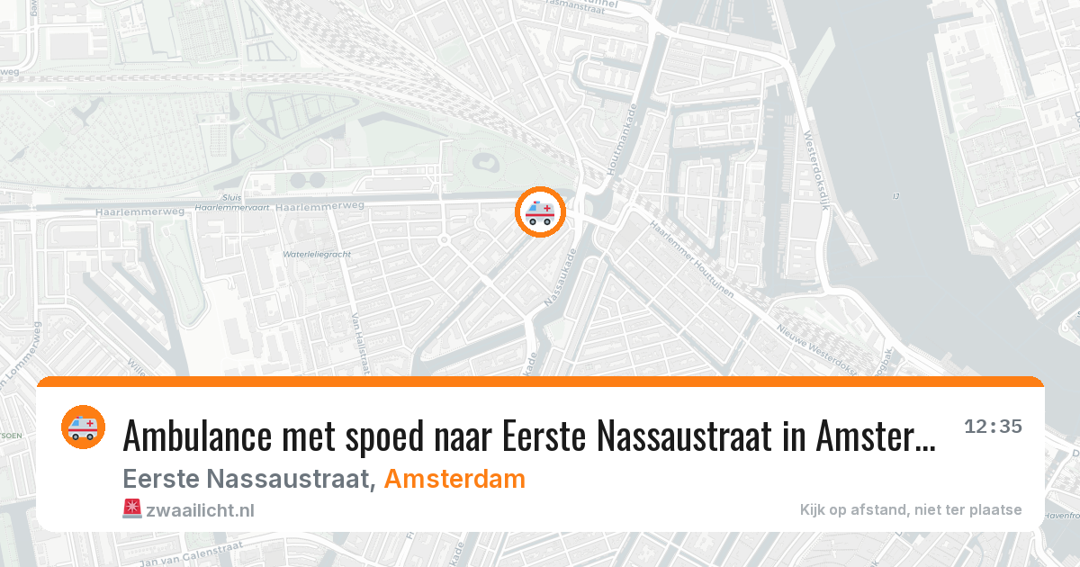 Ambulance met spoed naar Eerste Nassaustraat in Amsterdam — 4 mei 2026