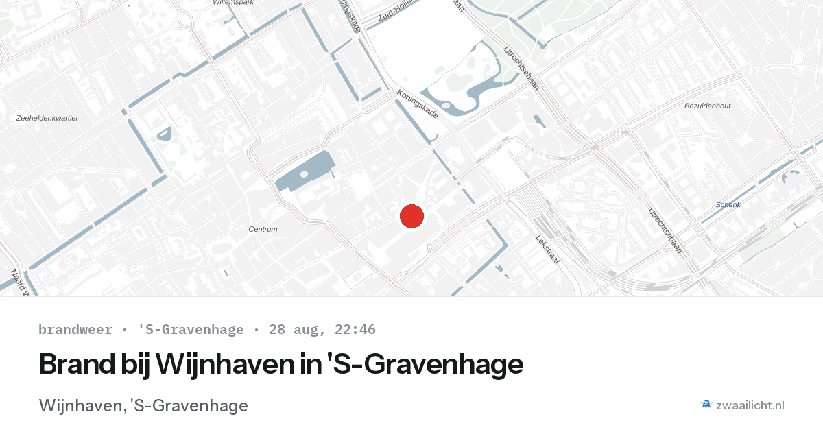Brand bij Wijnhaven in 'S-Gravenhage — 28 aug 2026