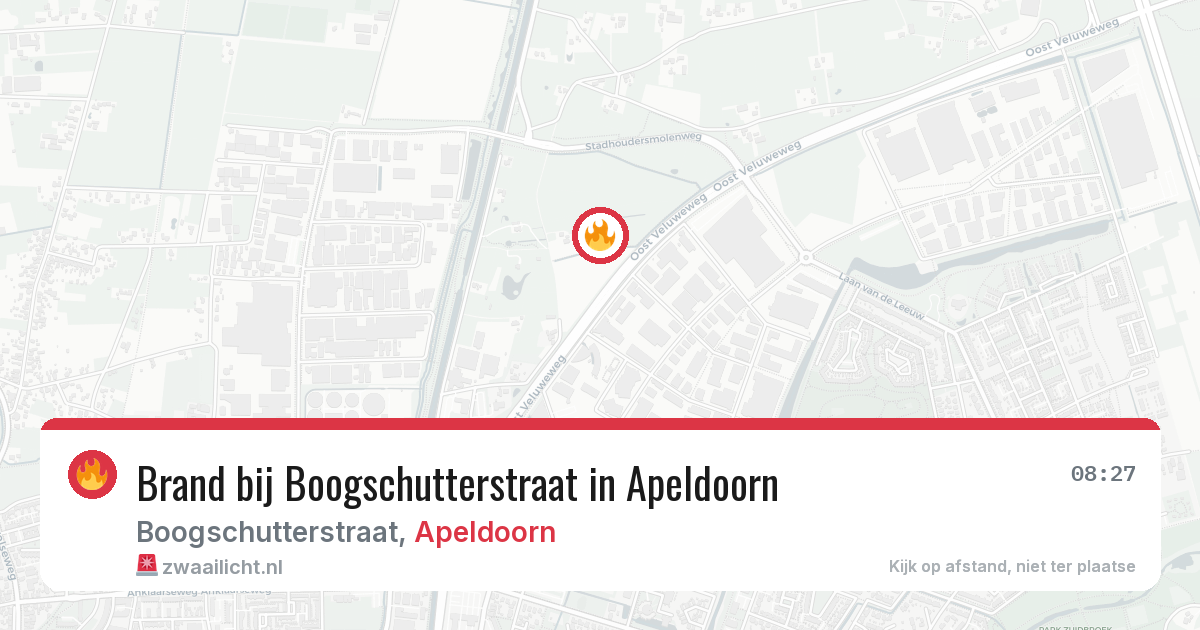 Brand bij Boogschutterstraat in Apeldoorn — 12 aug 2026
