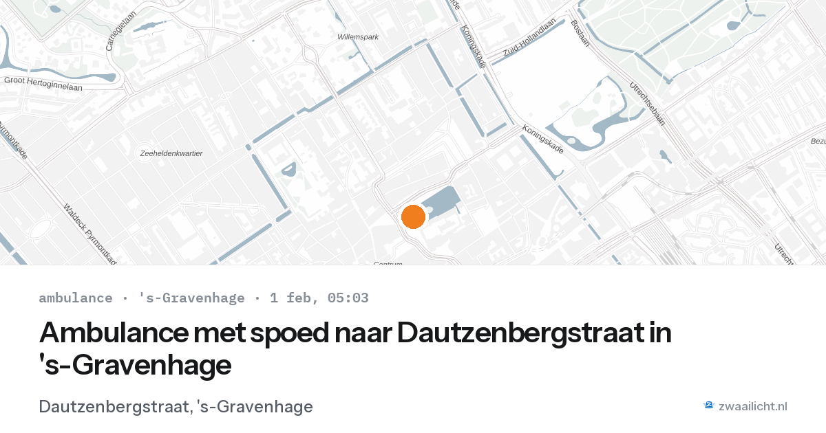 Ambulance met spoed naar Dautzenbergstraat in 's-Gravenhage — 1 feb 2026