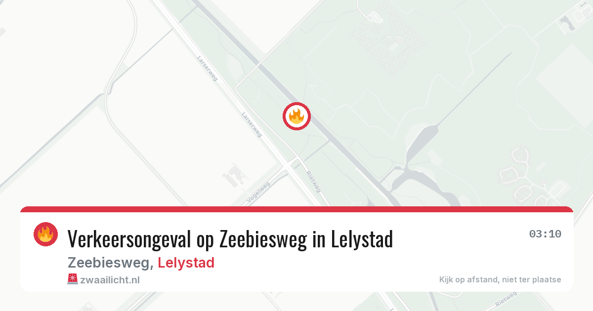 Verkeersongeval op Zeebiesweg in Lelystad — 28 apr 2026