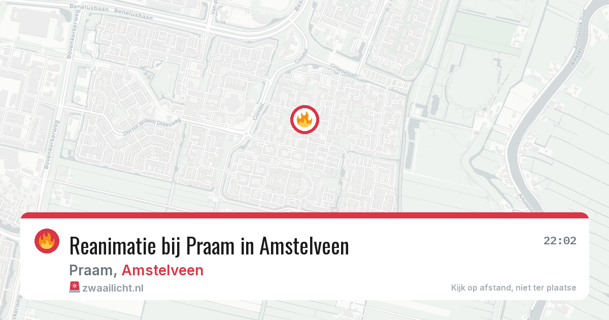 Reanimatie bij Praam in Amstelveen — 8 feb 2026