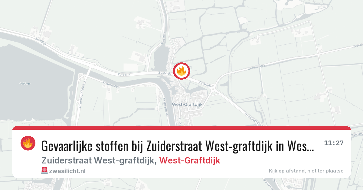 Gevaarlijke stoffen bij Zuiderstraat West-graftdijk in West-Graftdijk — 30 mrt 2026