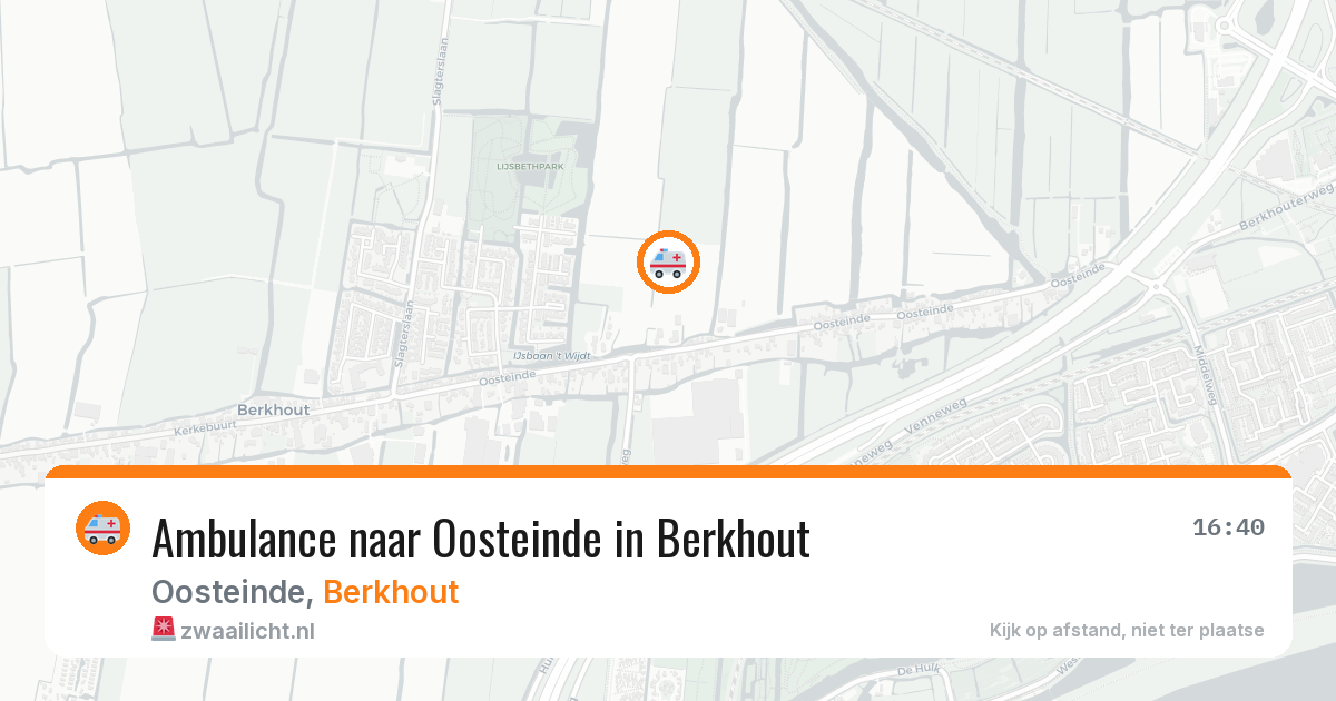 Ambulance naar Oosteinde in Berkhout — 26 mrt 2026
