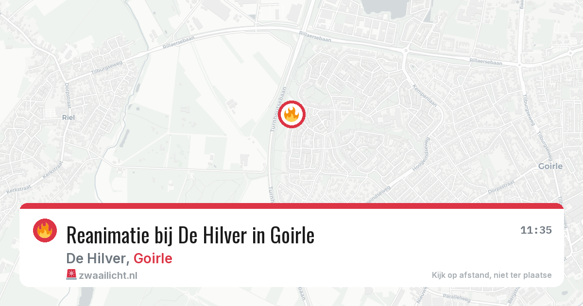 Reanimatie bij De Hilver in Goirle — 26 jun 2026