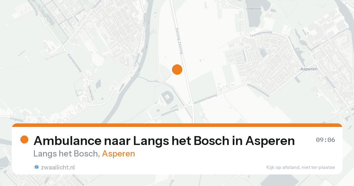Ambulance naar Langs het Bosch in Asperen — 15 aug 2026