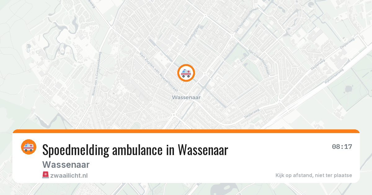 Spoedmelding ambulance in Wassenaar — 31 mei 2026