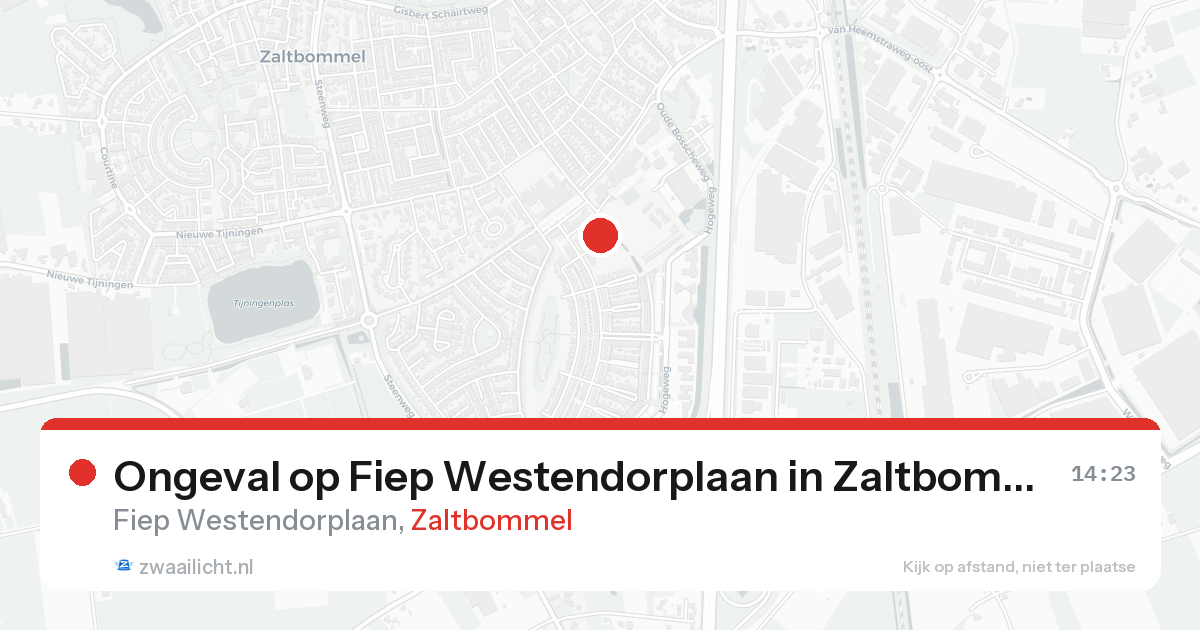 Ongeval op Fiep Westendorplaan in Zaltbommel — 18 aug 2026