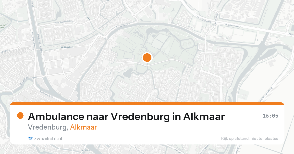 Ambulance naar Vredenburg in Alkmaar — 16 aug 2026