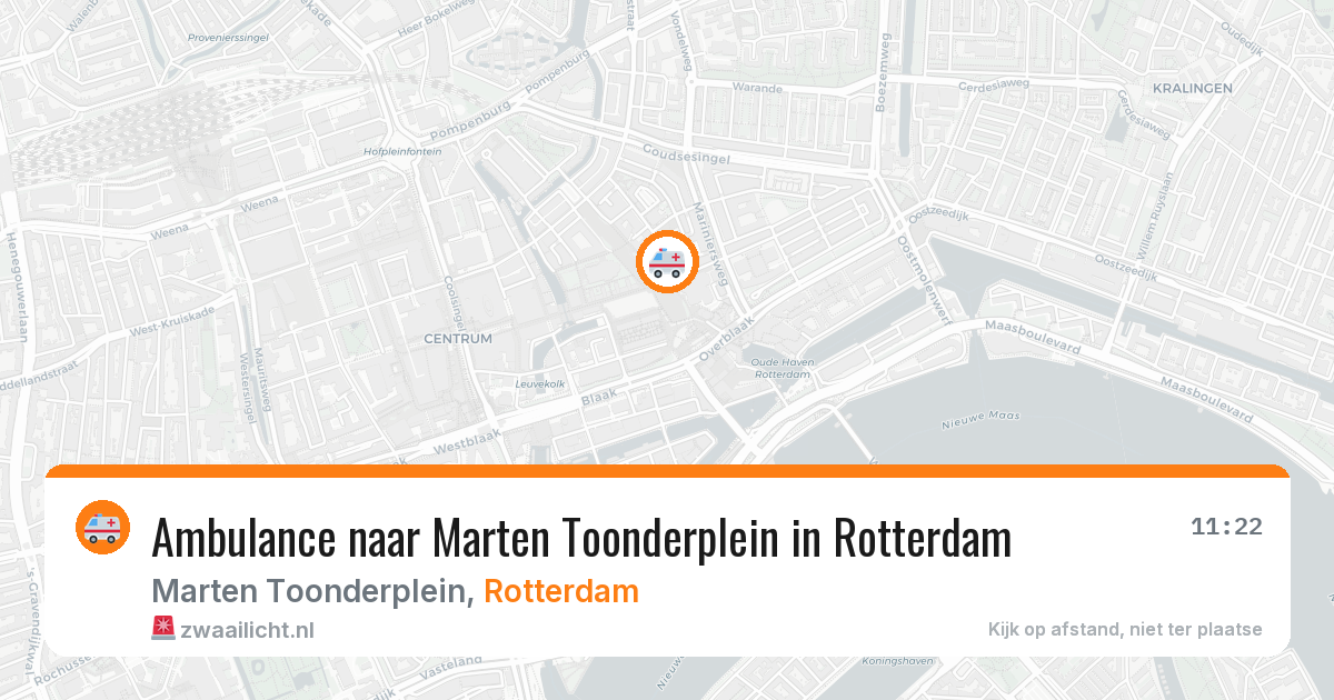 Ambulance naar Marten Toonderplein in Rotterdam — 12 apr 2026