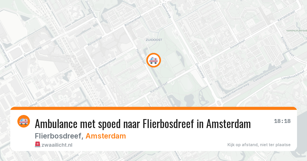 Ambulance met spoed naar Flierbosdreef in Amsterdam — 6 mei 2026