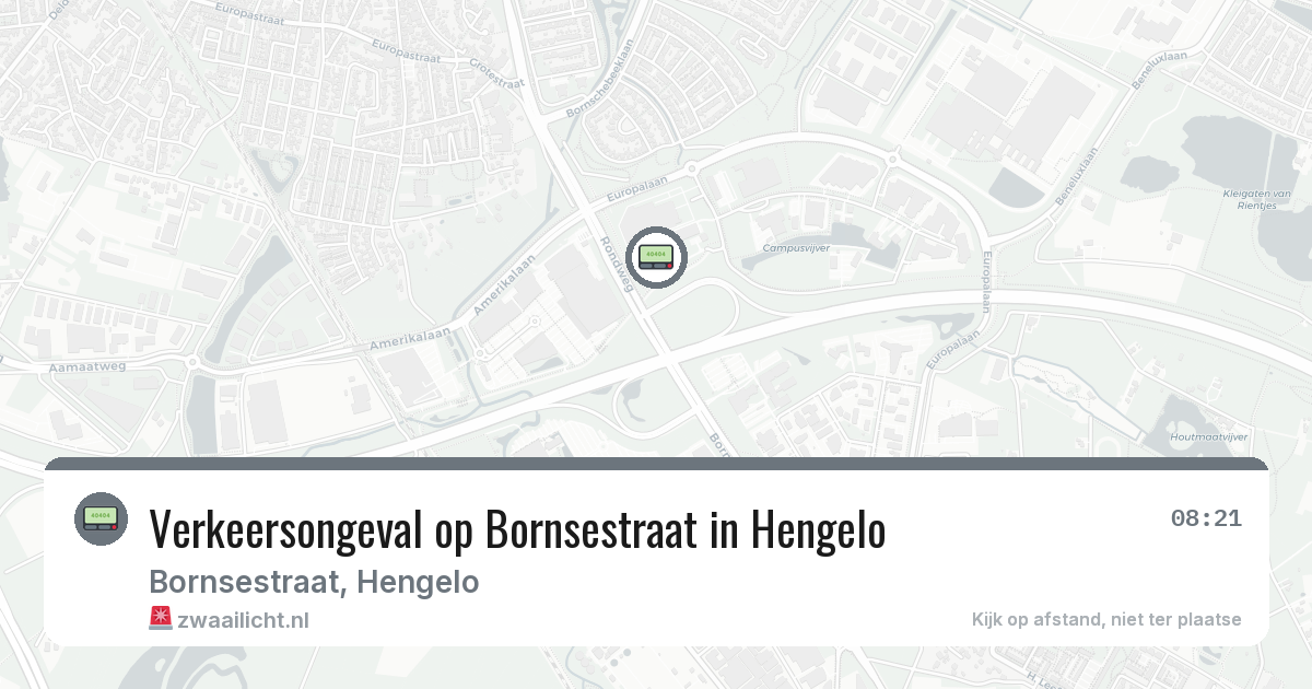Verkeersongeval op Bornsestraat in Hengelo — 22 mei 2026
