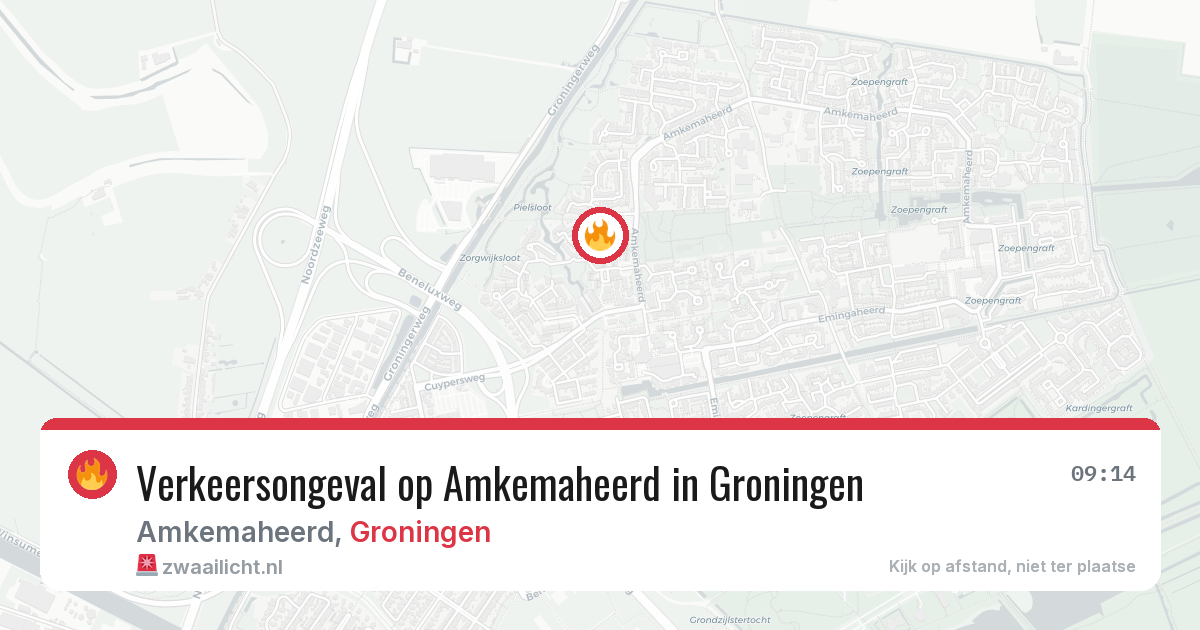 Verkeersongeval op Amkemaheerd in Groningen — 28 apr 2026