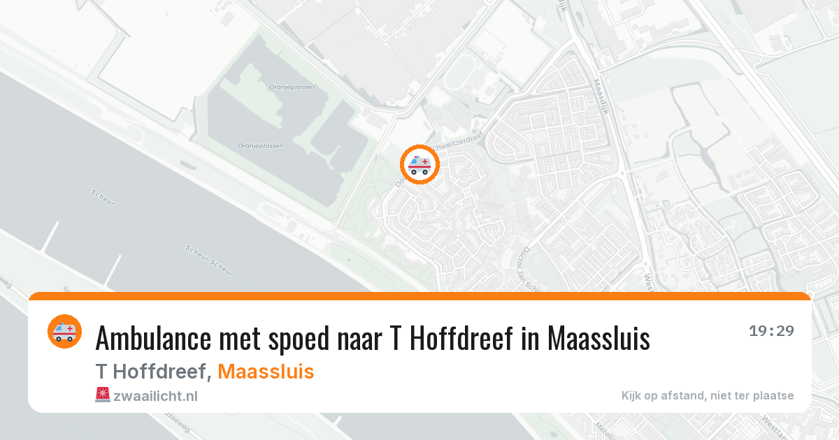 Ambulance met spoed naar T Hoffdreef in Maassluis — 16 jun 2026