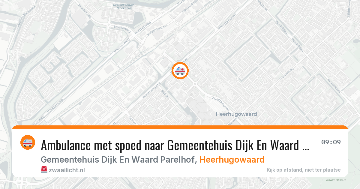 Ambulance met spoed naar Gemeentehuis Dijk En Waard Parelhof in Heerhugowaard — 1 feb 2026