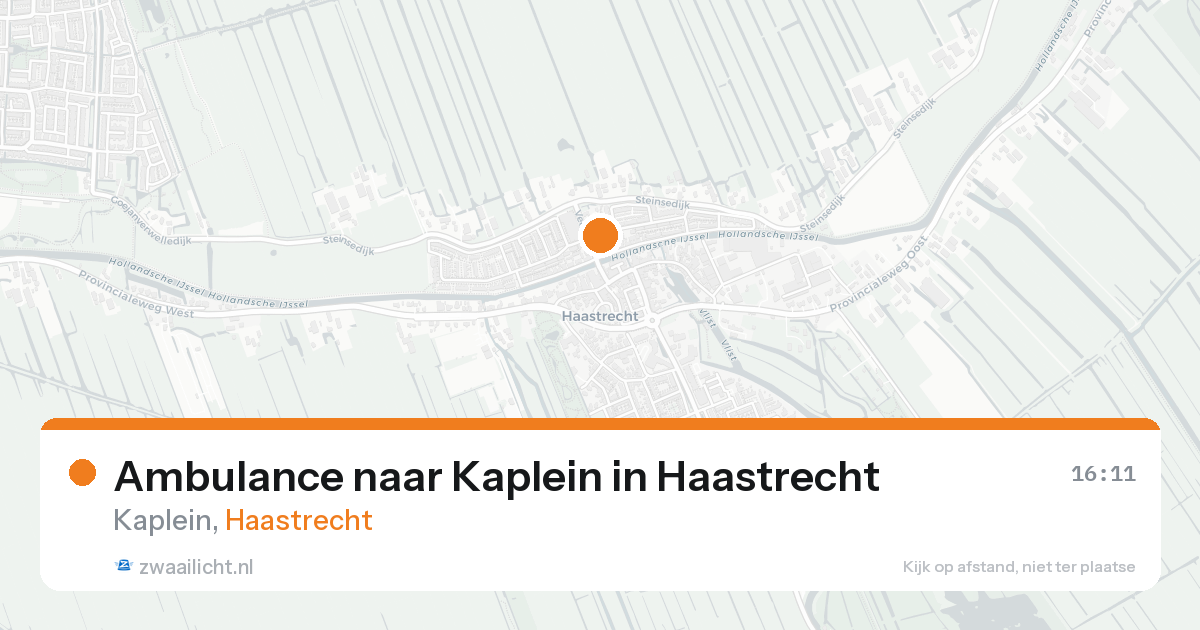 Ambulance naar Kaplein in Haastrecht — 30 apr 2026