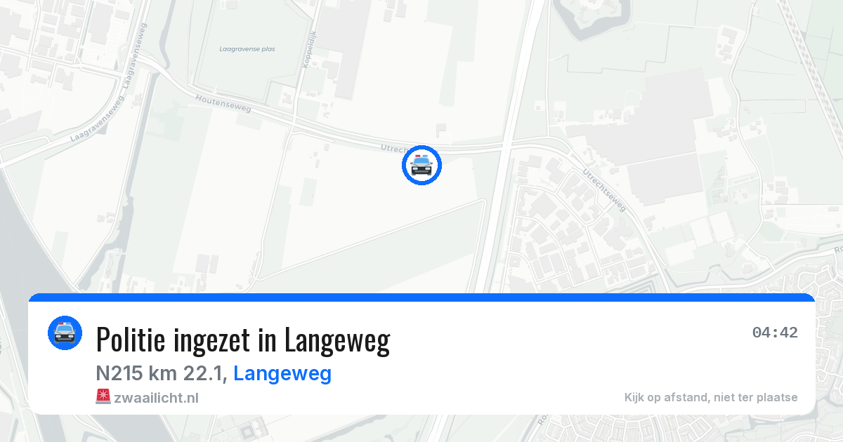 Politie ingezet in Langeweg — 28 jun 2026 | 🚨 Zwaailicht.nl
