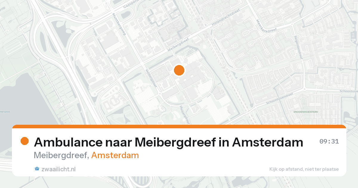 Ambulance naar Meibergdreef in Amsterdam — 21 jul 2026