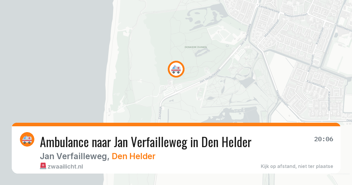 Ambulance naar Jan Verfailleweg in Den Helder — 14 mei 2026