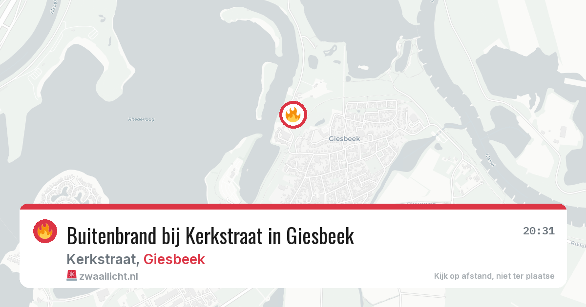 Buitenbrand bij Kerkstraat in Giesbeek — 7 mrt 2026