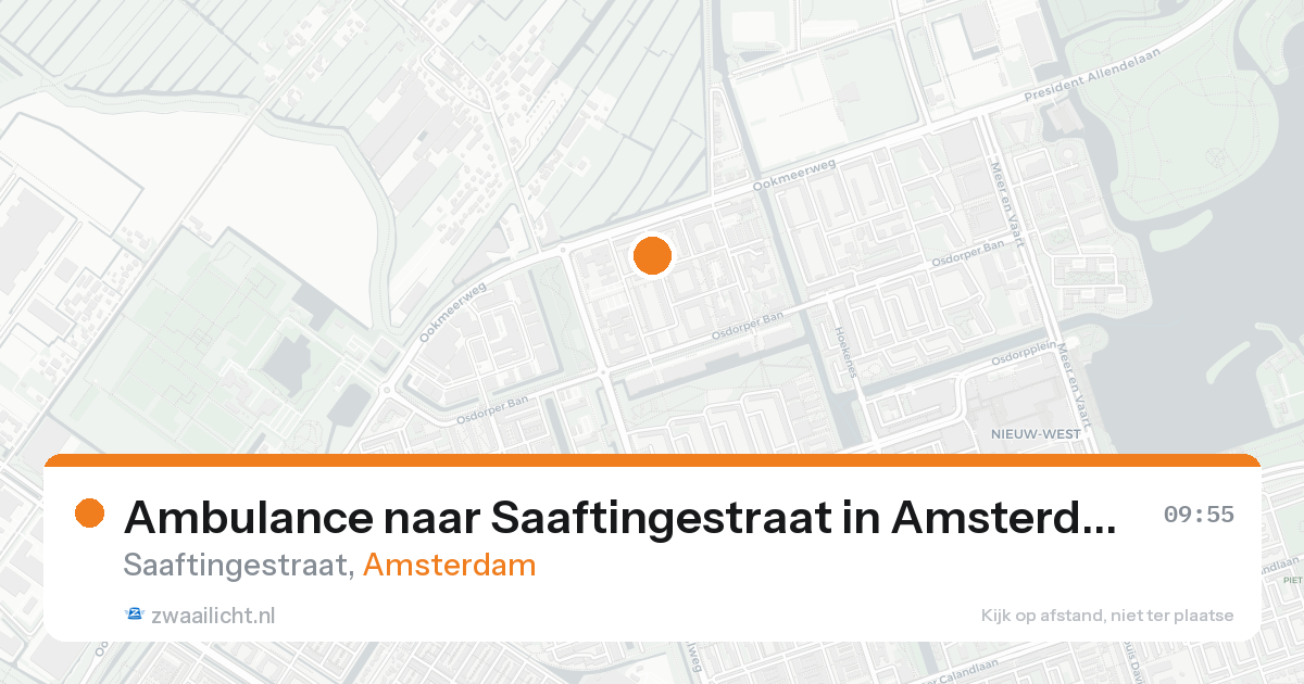 Ambulance naar Saaftingestraat in Amsterdam — 8 jun 2026