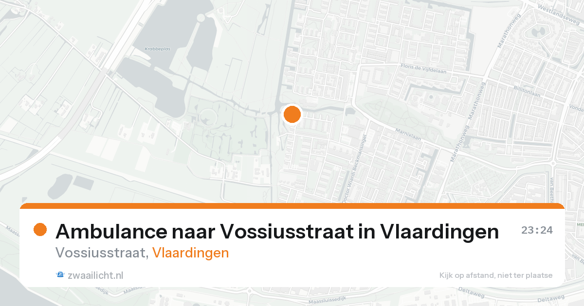 Ambulance naar Vossiusstraat in Vlaardingen — 17 aug 2026