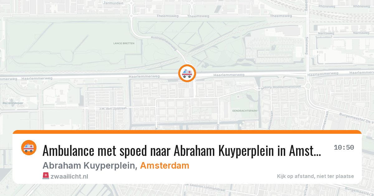Ambulance met spoed naar Abraham Kuyperplein in Amsterdam — 7 mei 2026