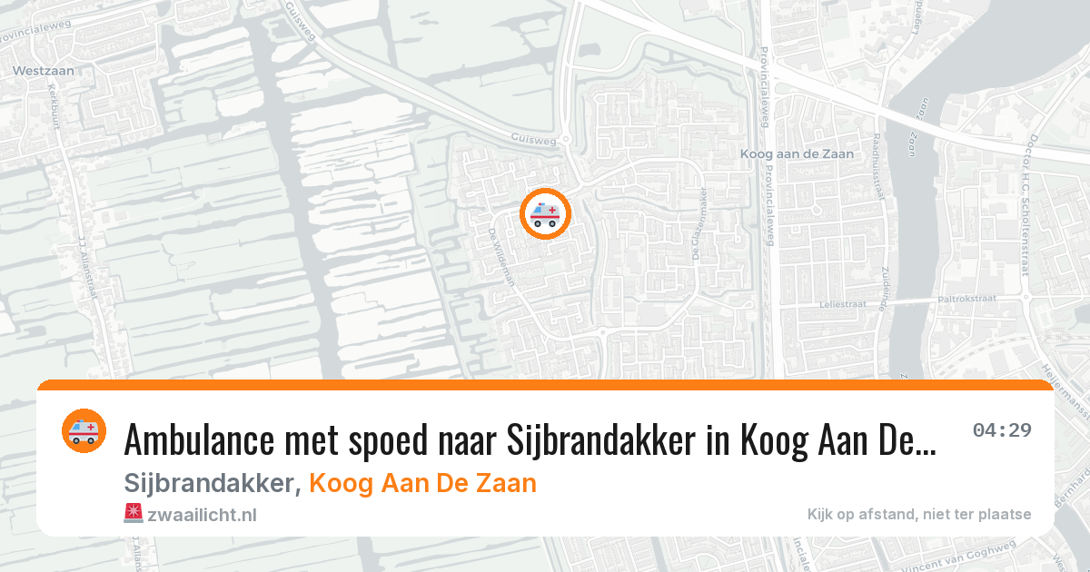 Ambulance met spoed naar Sijbrandakker in Koog Aan De Zaan — 2 aug 2026