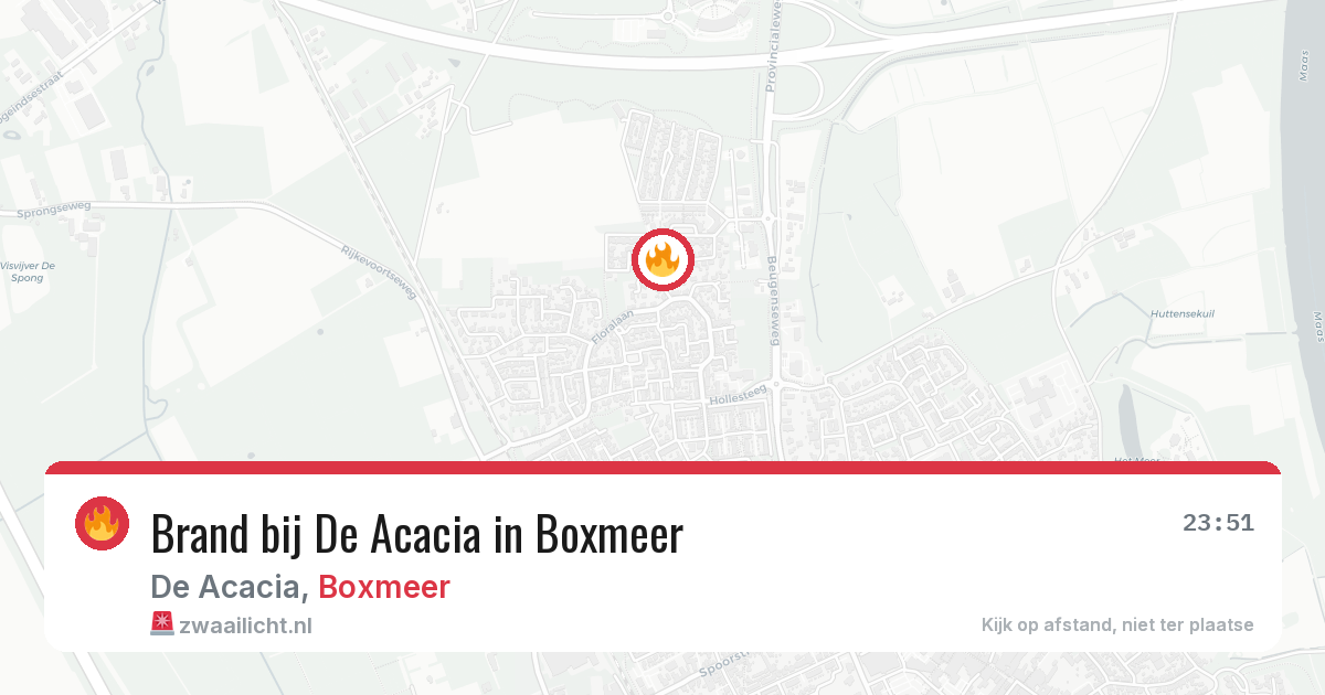 Brand bij De Acacia in Boxmeer — 7 jul 2026