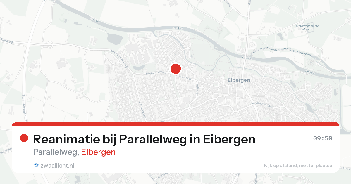 Reanimatie bij Parallelweg in Eibergen — 25 aug 2026
