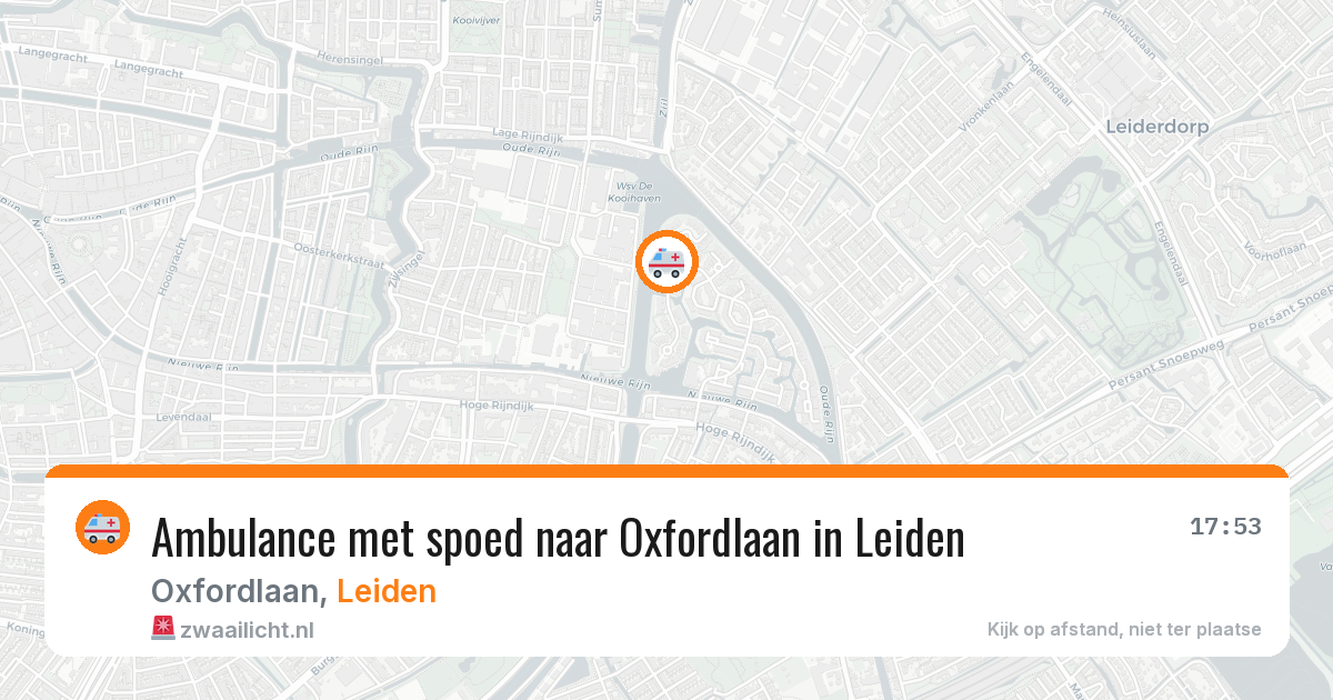 Ambulance met spoed naar Oxfordlaan in Leiden — 6 apr 2026