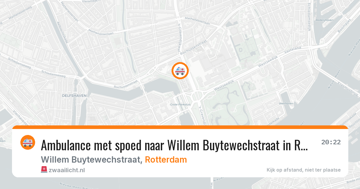 Ambulance met spoed naar Willem Buytewechstraat in Rotterdam — 6 apr 2026