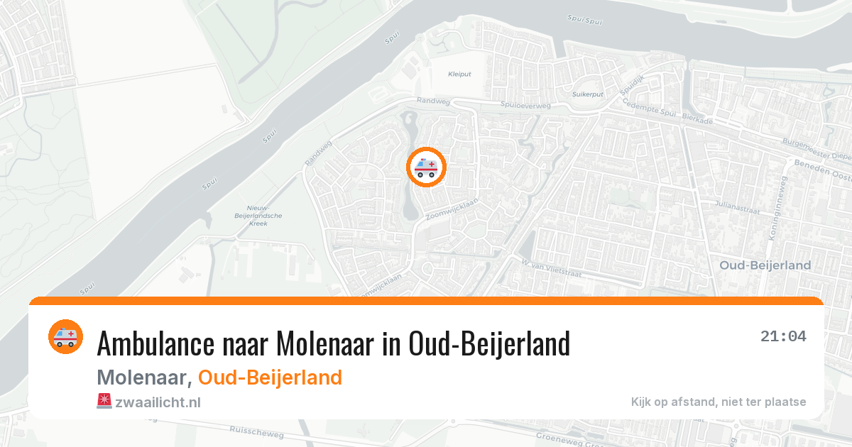 Ambulance naar Molenaar in Oud-Beijerland — 1 apr 2026