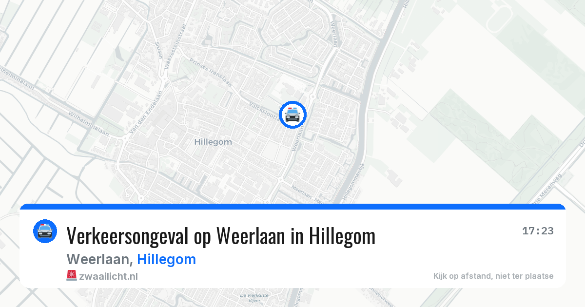 Verkeersongeval op Weerlaan in Hillegom — 7 mei 2026